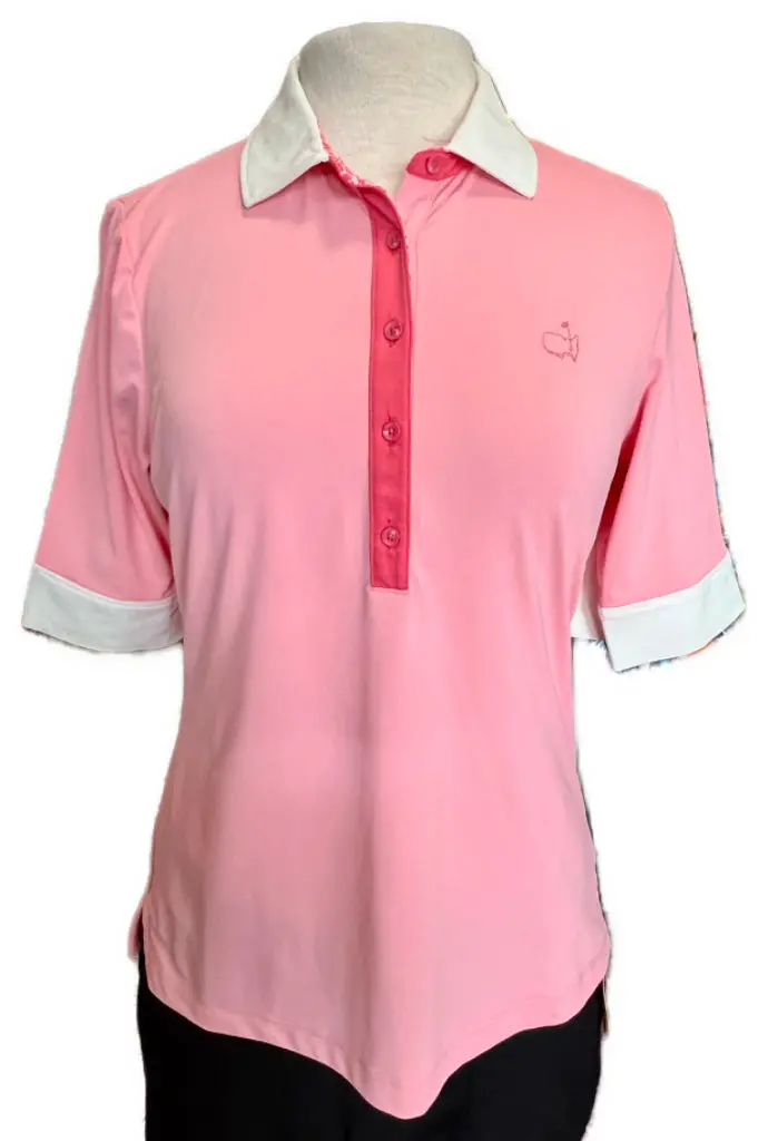 Fairway & Greene Pink Masters-Themed Half-Sleeve Golf Polo – Size M 1