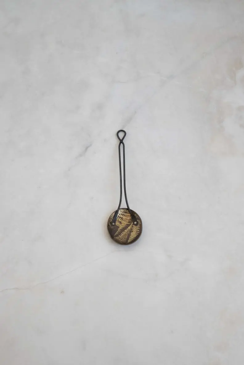 Fern-Themed Small Metal Spoon – Hand-Forged Foliage Design 1