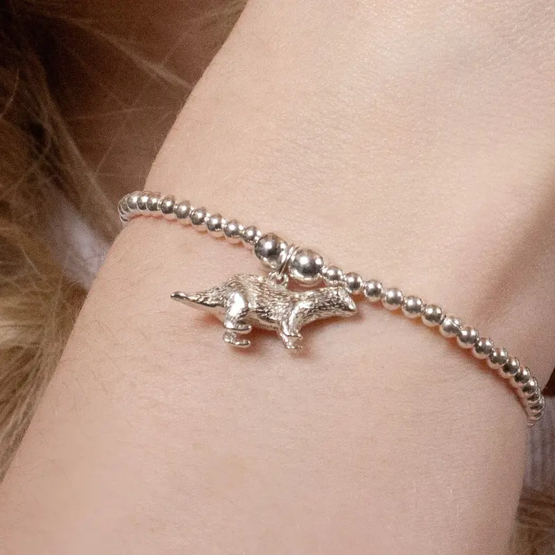 Ferret Silver Ball Bead Bracelet 1