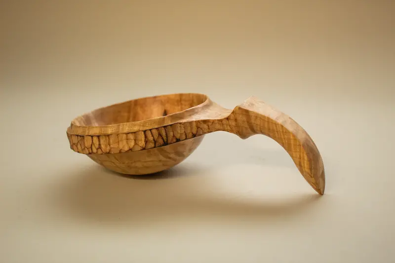 Figure Maple Scoop Bowl – 4-Inch Shallow Profile 1