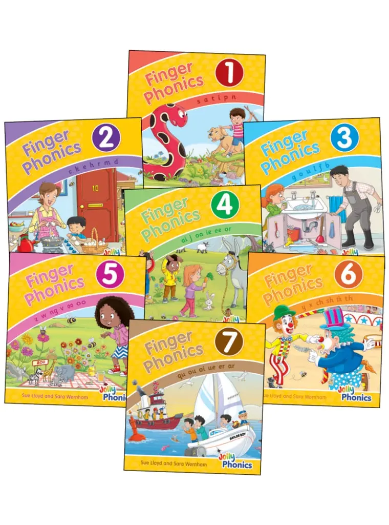 Finger Phonics Books 1–7 Set: Multi-Sensory Reading Program For Early Literacy By Sara Wernham | 9781844146505 | Jolly Learning Ltd 1