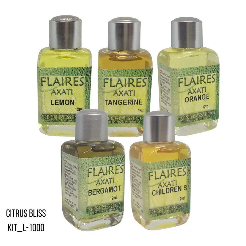 Flaires Of Spain Citrus Bliss Fragrance Collection – Zesty Bergamot, Lemon & Grapefruit (5 × 12Ml) 1