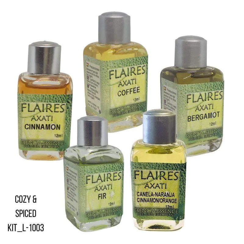Flaires Of Spain Cozy Spice Fragrance Set – Warm Cinnamon, Clove & Vanilla Notes (5 × 12Ml) 1