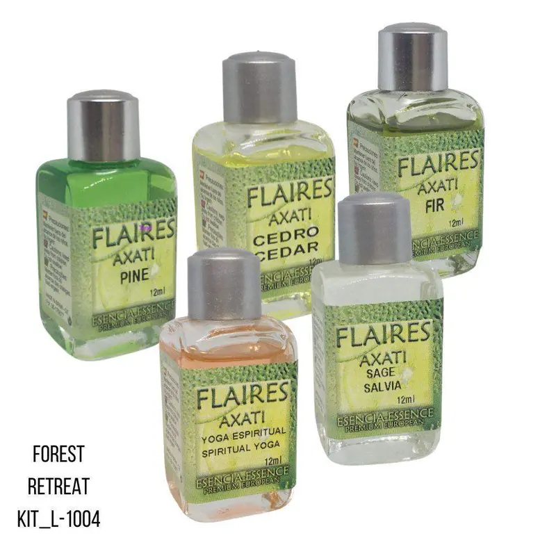 Flaires Of Spain Forest Retreat Oil Set – Earthy Pine, Cedar & Moss Accord (5 × 12Ml) 1