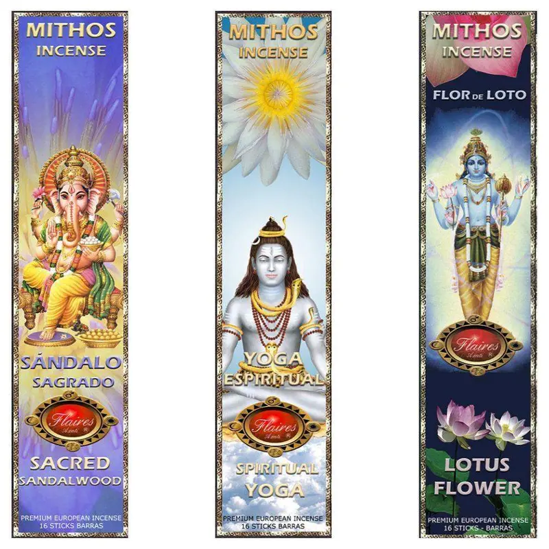 Floral Lotus & Sacred Wood Incense Sticks — Hindu-Inspired Vishnu Collection, 144-Count Set 1