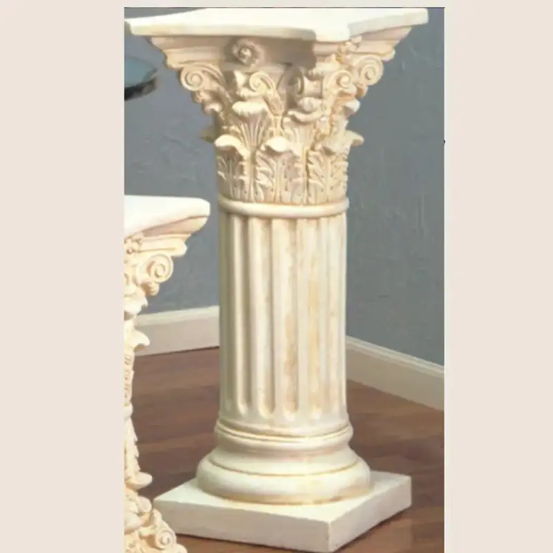 Fluted Corinthian Column Console Table Base – 31.5-Inch Refined Architectural Support 1