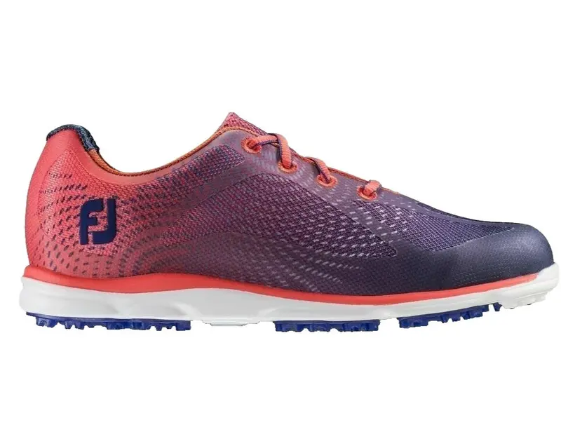 Footjoy Empower Women’S Spikeless Golf Shoes – Navy/Papaya – Size 7 – $120 1
