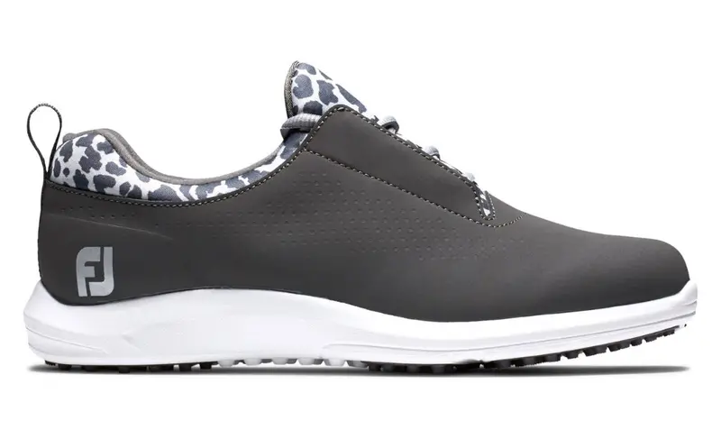 Footjoy Fj Leisure Women'S Golf Shoes – Charcoal With Leopard Accents (Size 7) 1