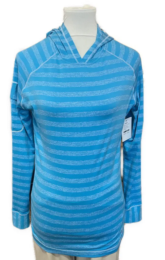 Footjoy Turquoise Striped Golf Hoodie – Size S 1