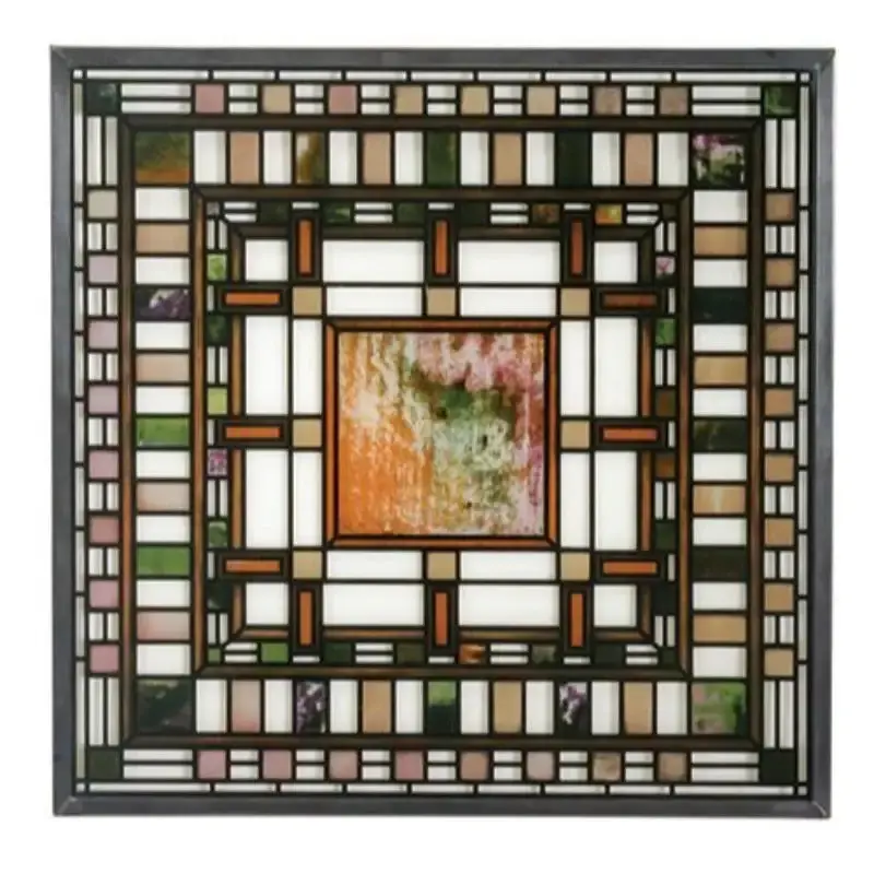 Frank Lloyd Wright D.D. Martin Laylight Stained Glass – D.D.M. Pier Cluster Design 1
