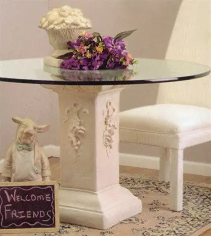 French Country Flower Designer Pedestal Base – Rustic Table Support (30 In H) 1