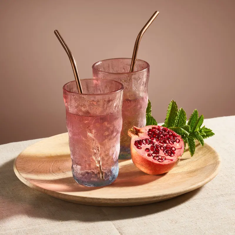 Frosted Glass Tumbler – Glacier-Inspired Drinking Glass 1