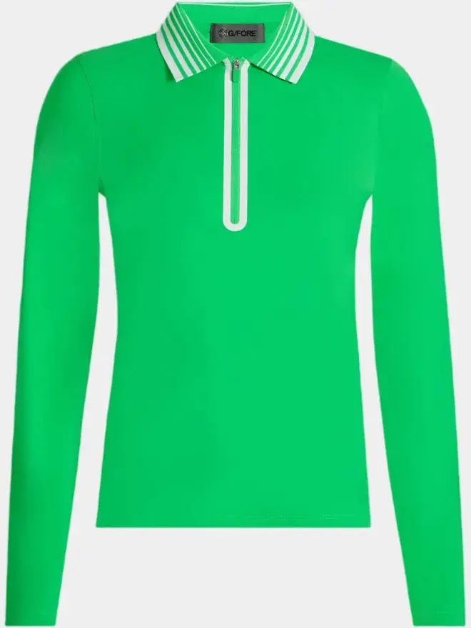 G/Fore Silky Tech Long Sleeve Quarter-Zip Polo – Logo Detail, Msp $120 1