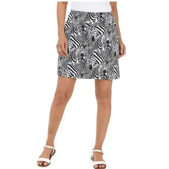 G Lifestyle Zebra-Print Pull-On Golf Skort – Size M 1