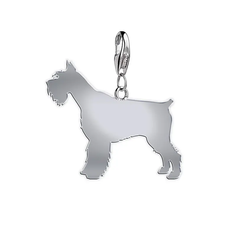 Giant Schnauzer Silver Charm – Compatible With Most Bracelets 1