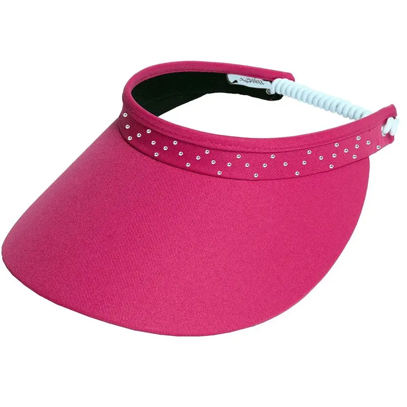Glove It Pink Crystal Bling Coil Visor – New 1