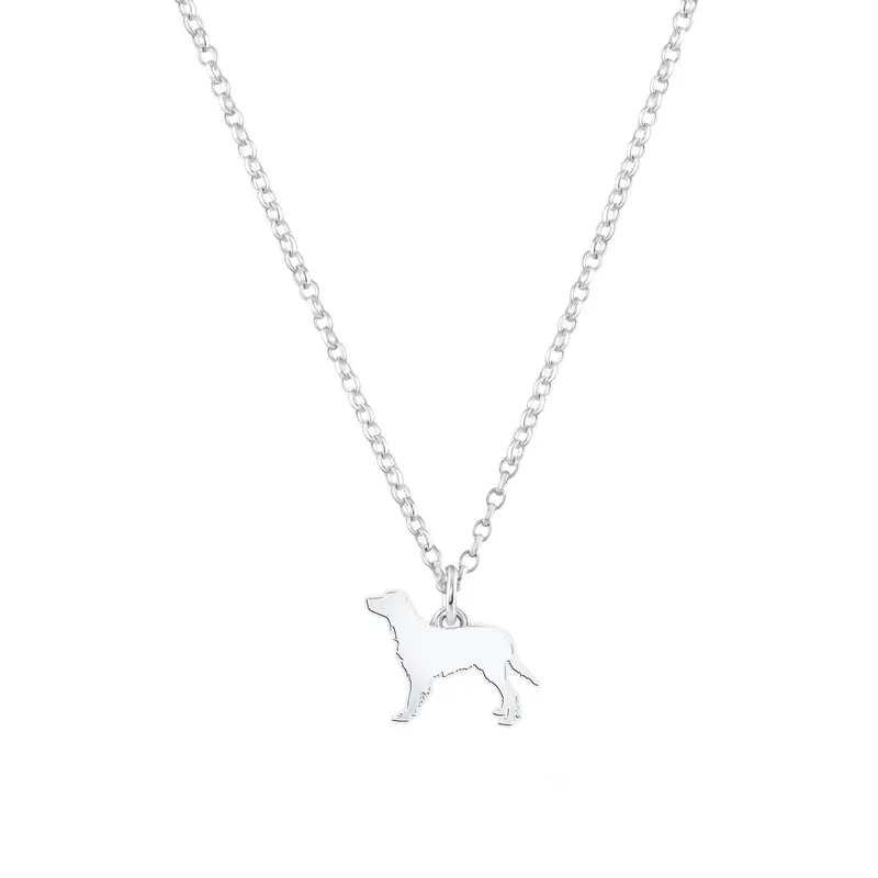 Gordon Setter Tailored Necklace – Artistic Silver Silhouette 1