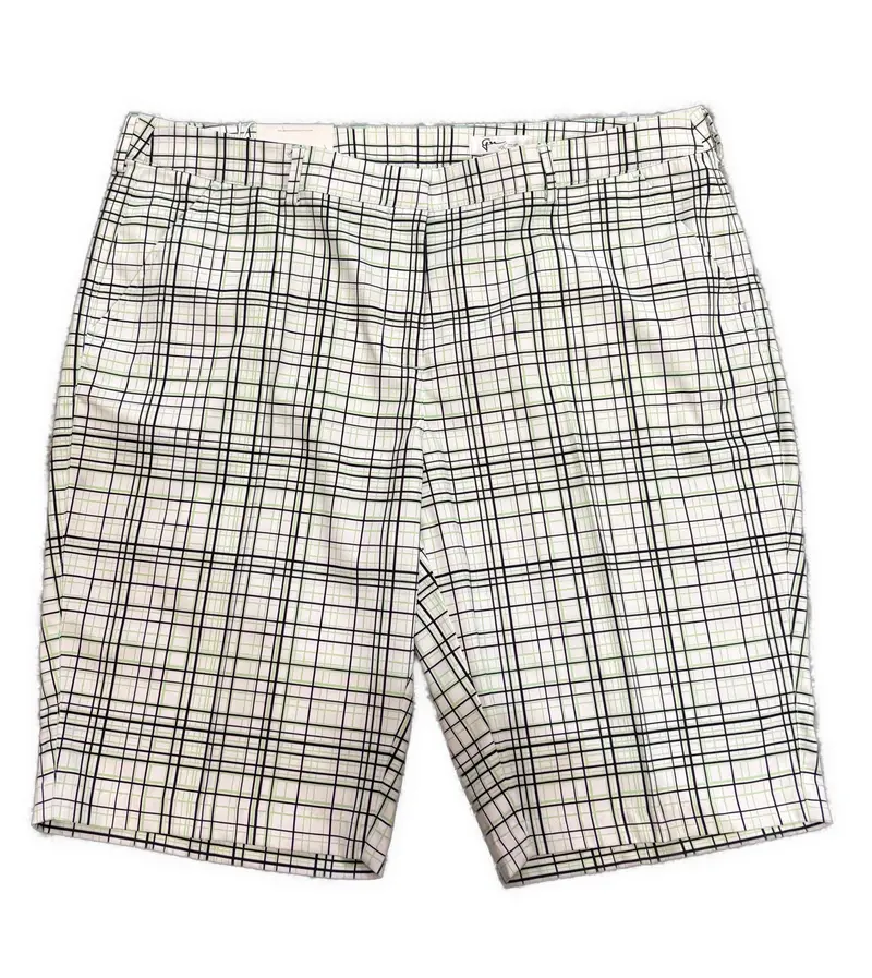 Greg Norman Women'S Green, Black, And White Plaid Golf Shorts – Size 16 1