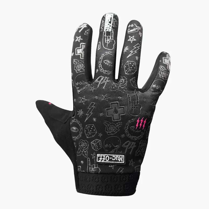 Grey Punk-Style Motorcycle Riding Gloves 1