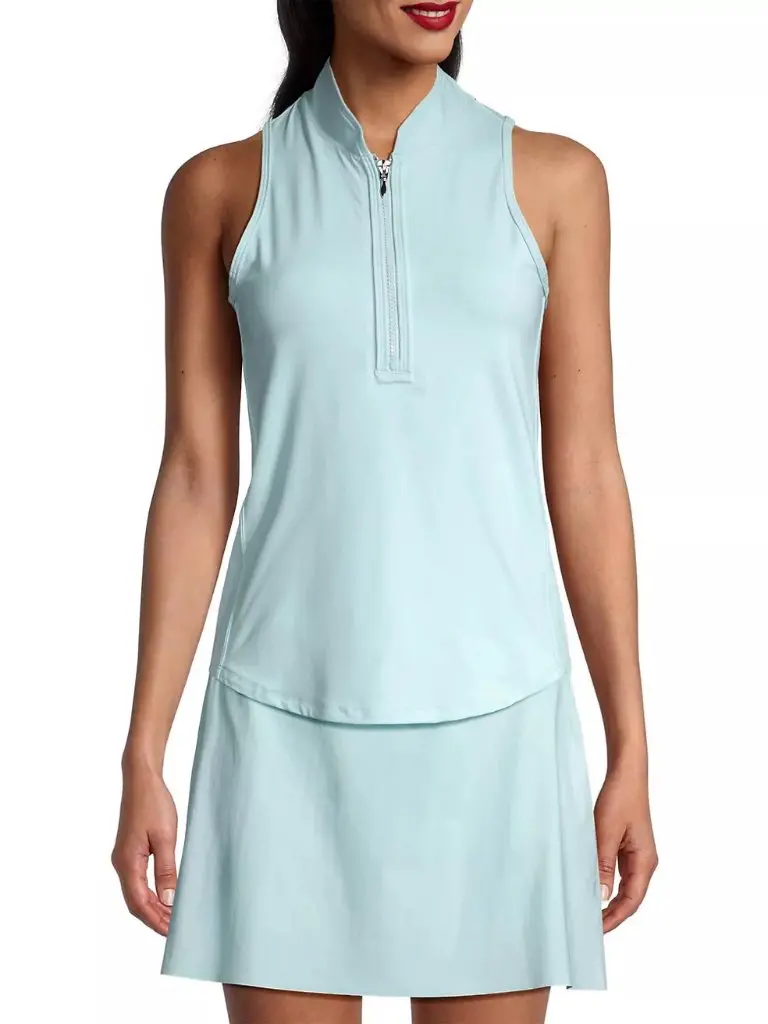 Greyson Vesta Mock-Neck Sleeveless Top – Aurora Print 1