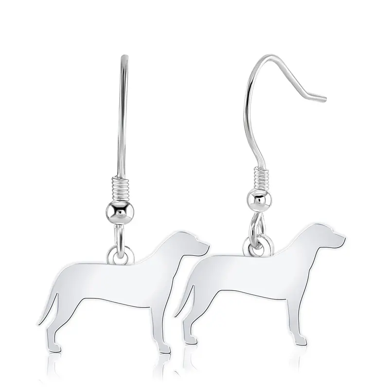 Hamiltonstovare Earrings – Sleek Canine Silhouette In Silver 1
