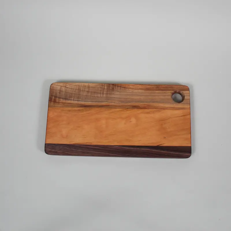 Handcrafted Small Stripe Cutting Board – Solid Hardwood Design 1