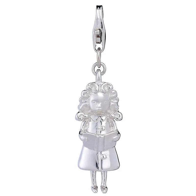 Handcrafted Sterling Silver Reading Book Charm 1