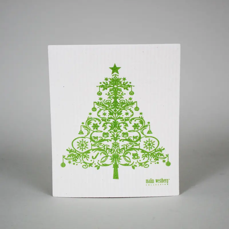 Holiday Tree Swedish Dishcloth 1