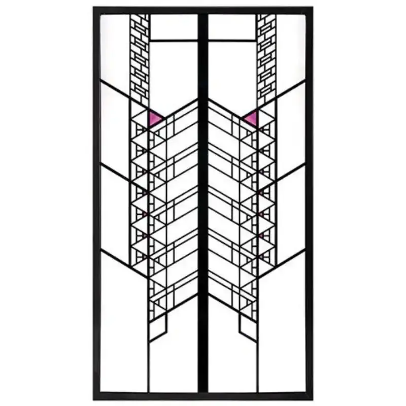 Hollyhock House Window Stained Glass – Frank Lloyd Wright Architectural Art Piece 1