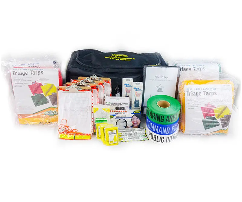 Incident Command Triage Kit On Mobile Cart – Organized Mass-Casualty Response System 1