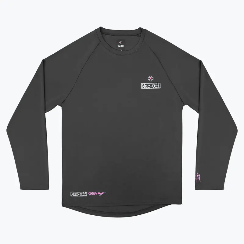 Insulated Long-Sleeve Racing Jersey – Grey Track-Ready Cut 1