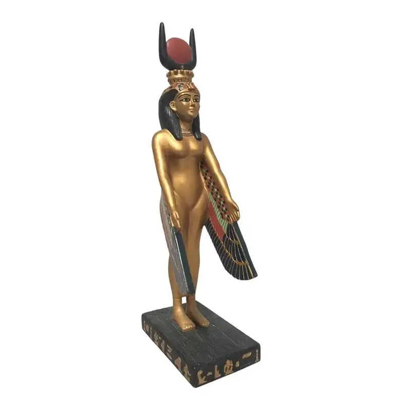 Isis Egyptian Goddess Statue With Outstretched Wings – Symbol Of Protection And Maternal Power, 9 Inches High 1