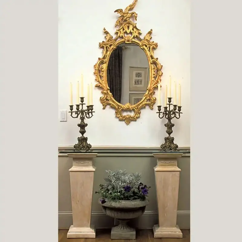 Italian Square Hallway Console Column – Buffet Or Display Base (31 In H) 1