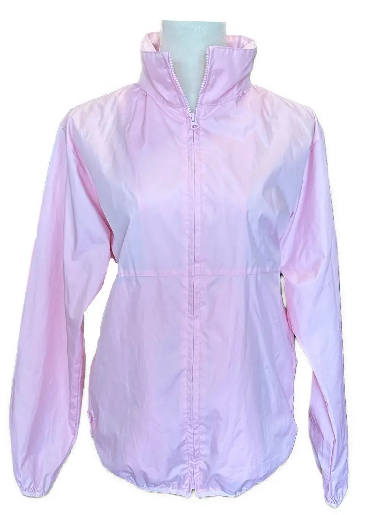 Izod Light Pink Women’S Golf Windbreaker – Packable Layer, Size M 1