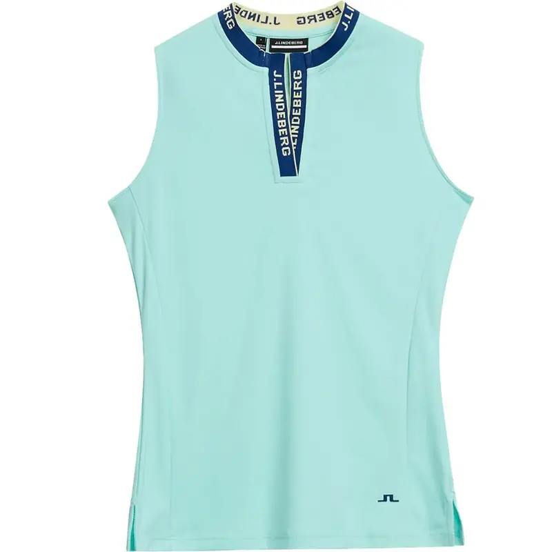 J.Lindeberg Laya Sleeveless Golf Top – Aruba Blue, Size Xl 1