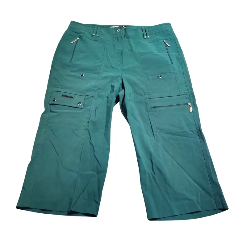 Jamie Sadock Forest Green Knee Capris For Golf – Breathable Stretch, Size 12 1