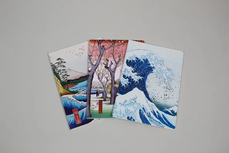 Japanese Woodblock Print Midi Notebook Set (3-Pack) 1