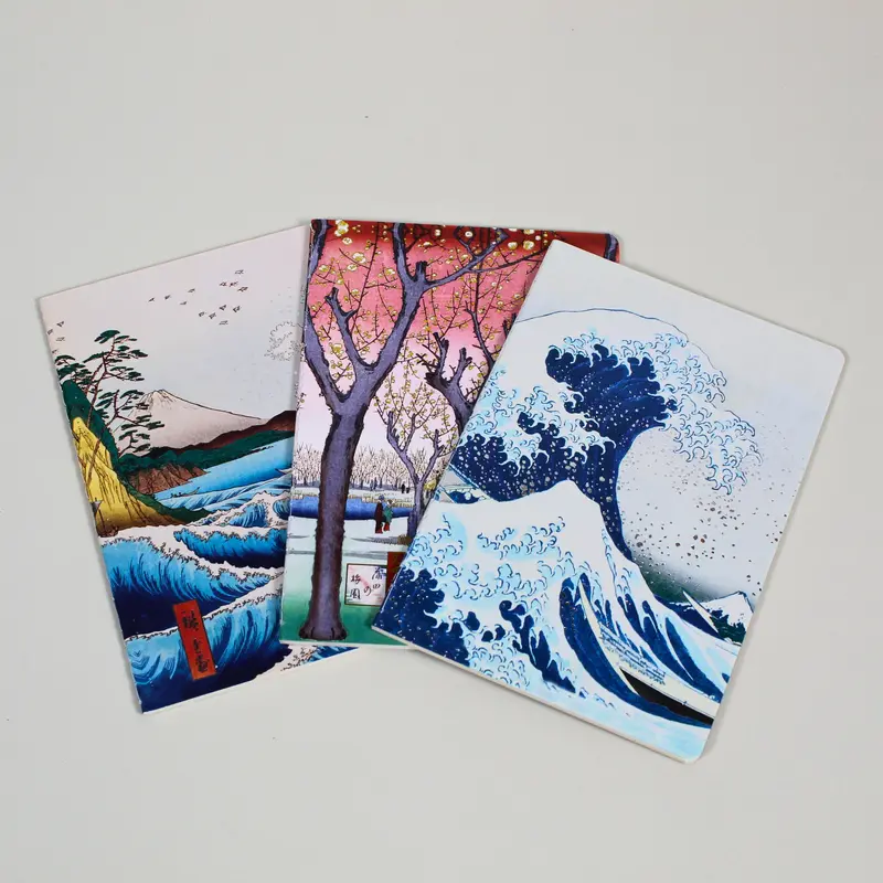 Japanese Woodblock Print Series – Set Of 3 Lined Notebooks 1