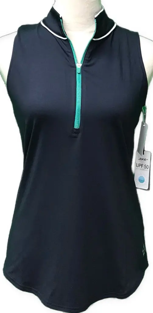 Jofit Navy Sleeveless Golf Top – Streamlined Silhouette, Size S, $84 1