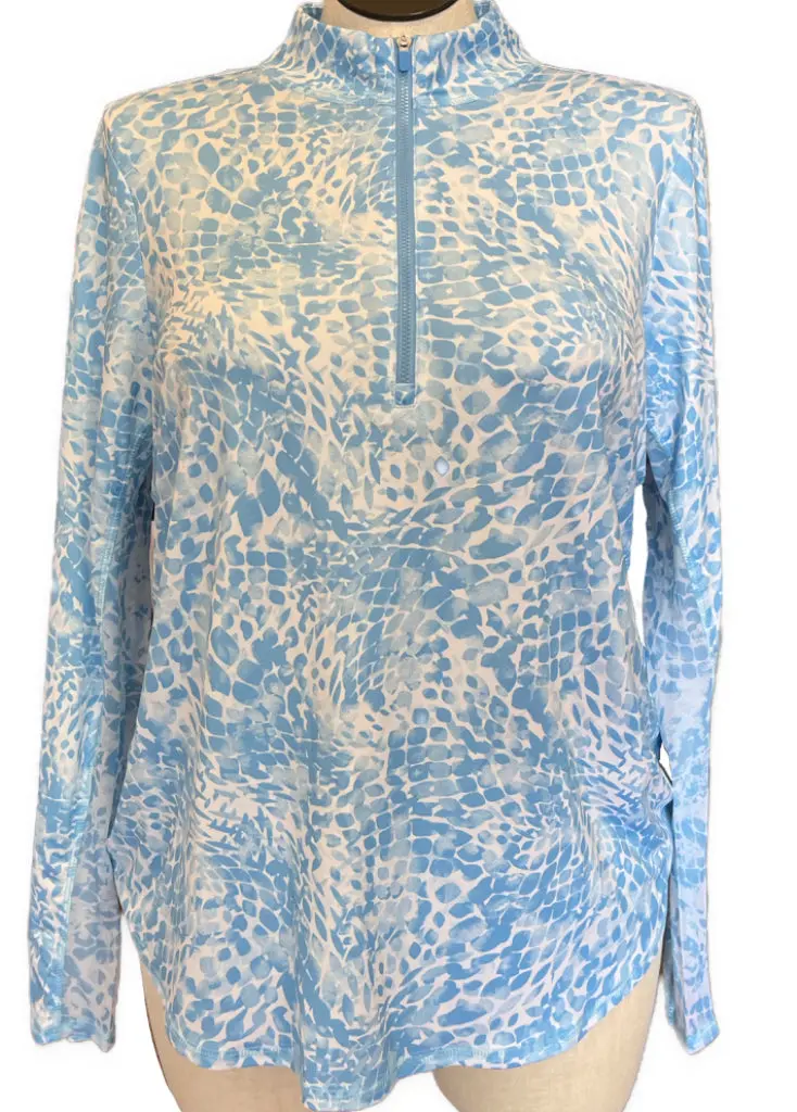 Jofit Women'S Navy-And-White Diamond-Pattern Golf Pullover – Size Xxl 1