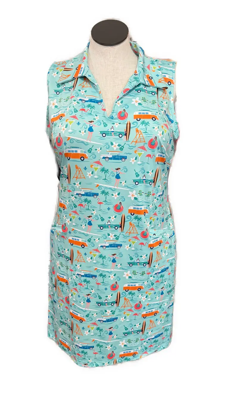 Katherine Way St. Regis 'Good Vibrations' Print Golf Dress – Msp $185 1