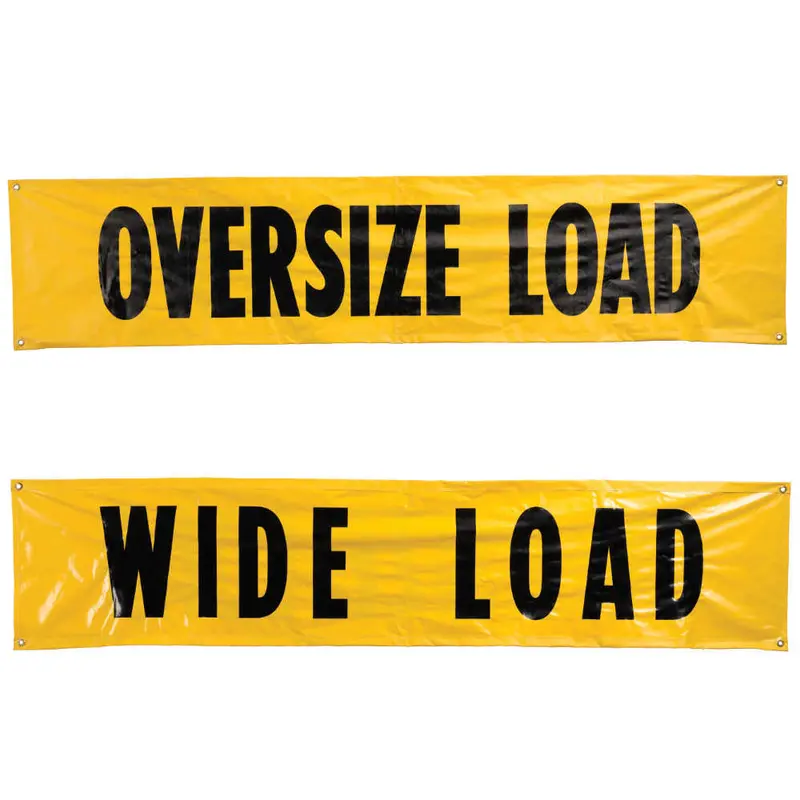 Kinedyne Oversize Load Safety Banner – 18″ × 84″ Highly Visible Warning Sign For Transport Compliance 1