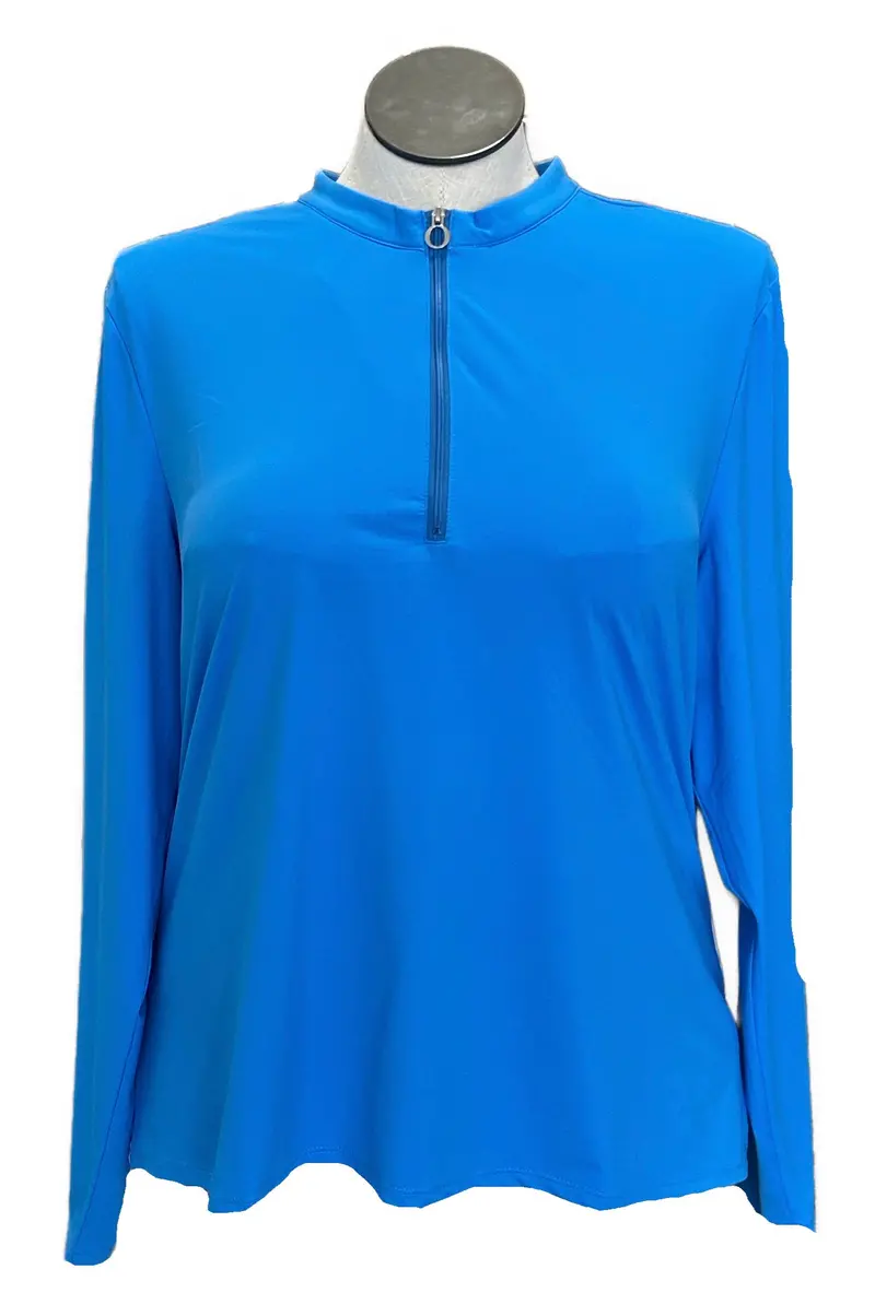 Kinona Blue & White 1/4-Zip Mock Golf Pullover – Soft Knit, Size Xxl 1