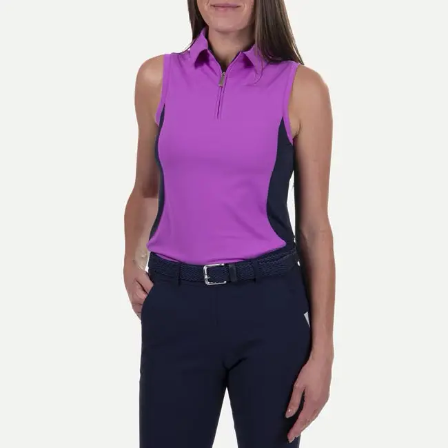 Kjus Cool Recovery Sleeveless Polo – Foxglove/Blue Palette, M 1