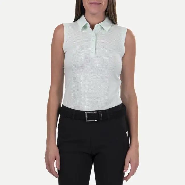 Kjus Eve Sleeveless Golf Polo In Emerald Green – Size M 1