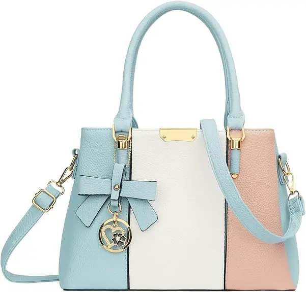 Kkxiu Women’S Top-Handle Satchel – Triple-Zippered Pu Leather Shoulder Bag With Organized Compartments 1