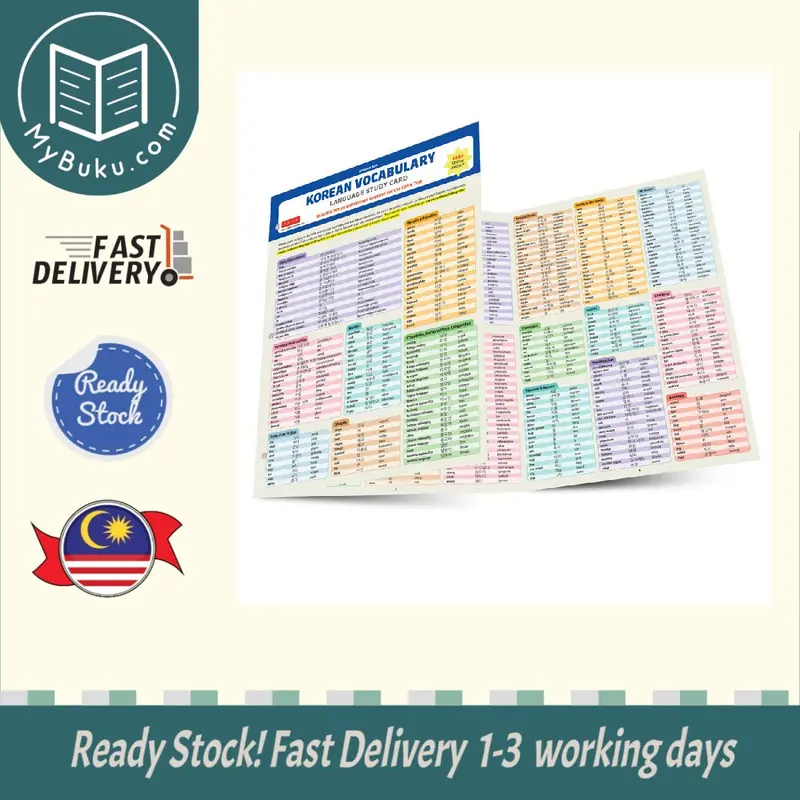 Korean Vocabulary Study Cards – Woojoo Kim, Tuttle Publishing (Isbn 9780804853279) 1