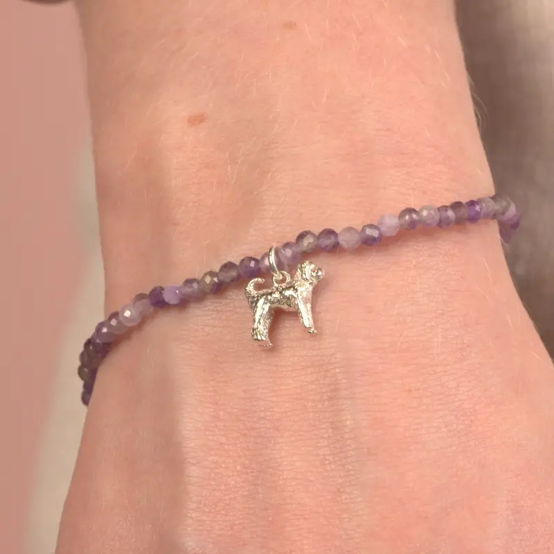 Labradoodle Profile Bracelet Featuring Glittering Crystals – Made To Order 1