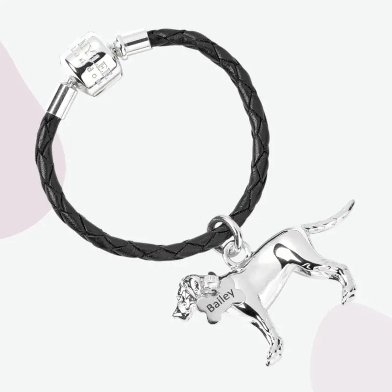 Labrador Retriever Silver Keyring 1