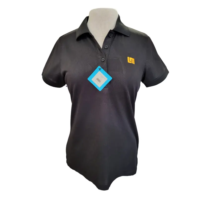 Ladies Loudmouth Aruba Tonal Black Golf Polo – Size M 1